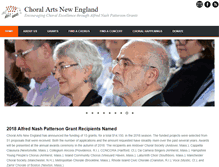 Tablet Screenshot of choralarts-newengland.org